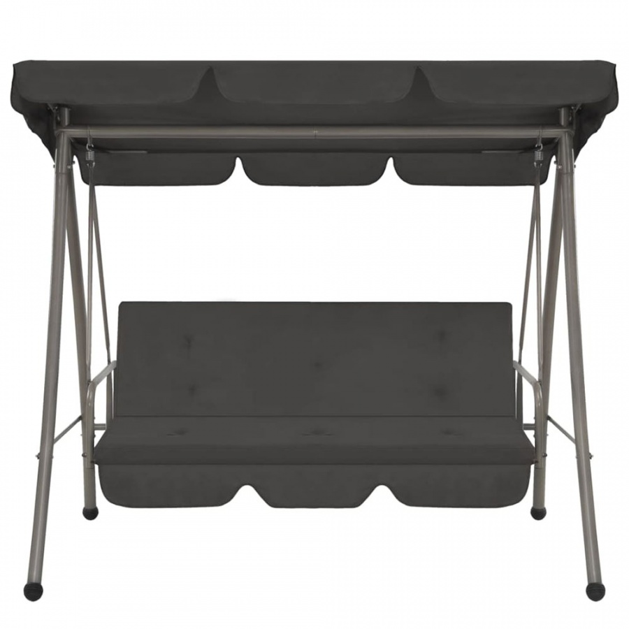 Huśtawka ogrodowa z baldachimem, 192x118x175 cm, antracytowa
