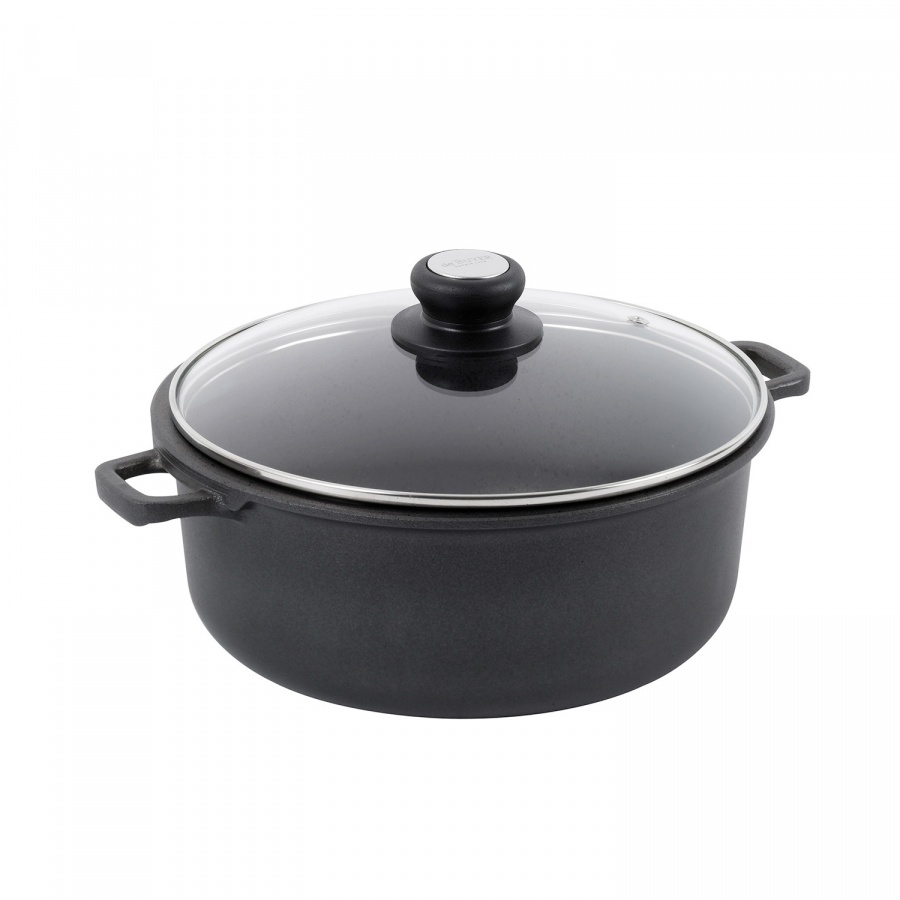 Garnek 2,8l z pokrywą de Buyer Choc Extreme czarny aluminiowy