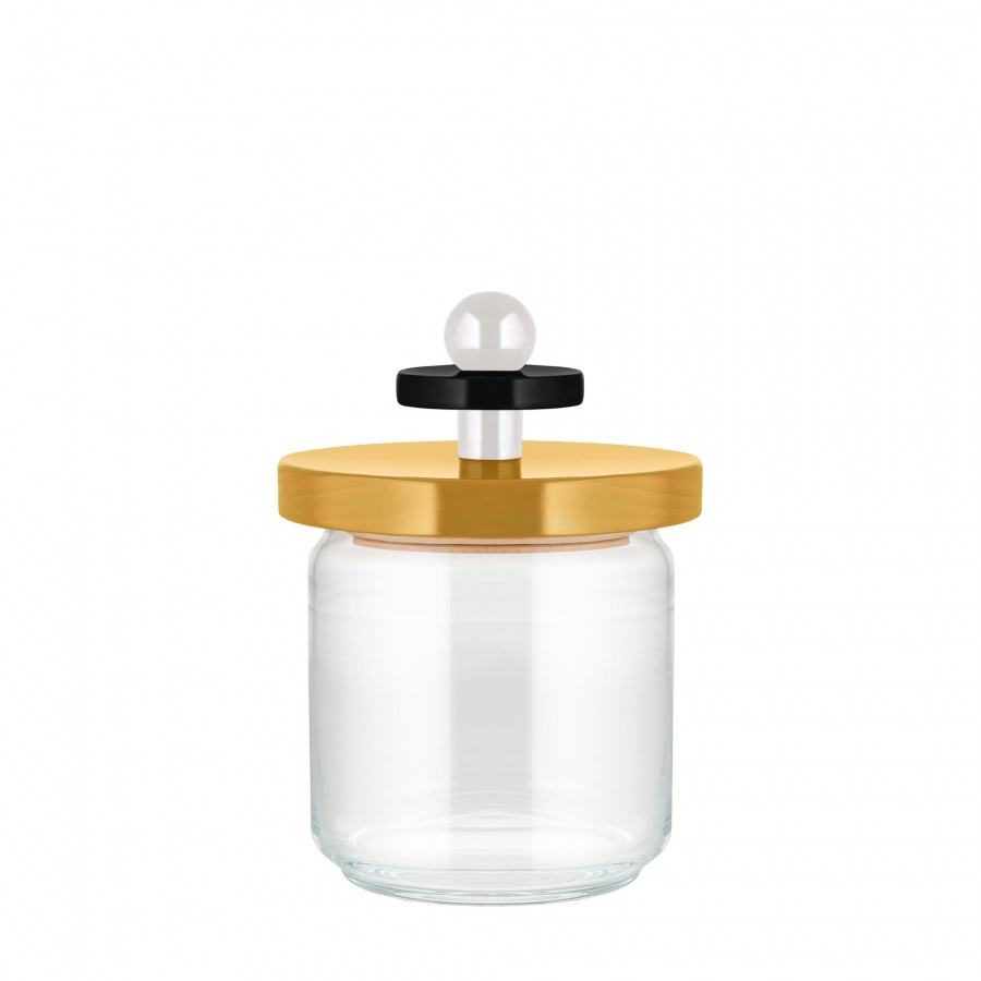 Szklany słoik 0,75 l- żółty