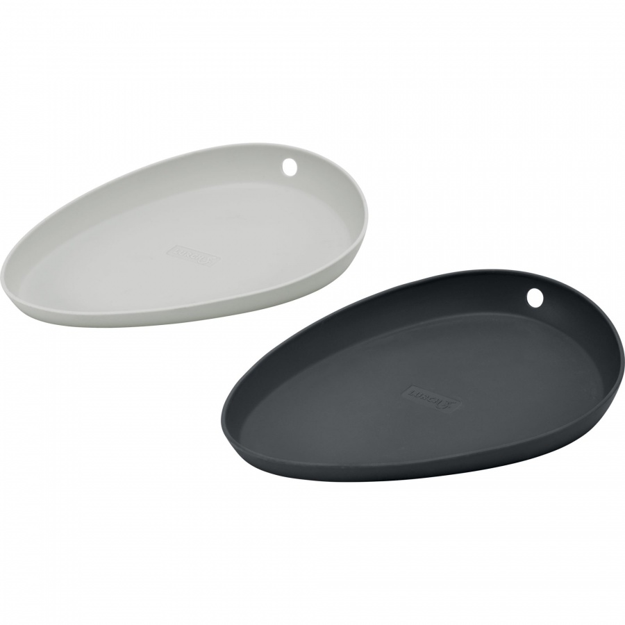 Podstawki pod łyżki, 2 szt., silikon, 18 x 13 cm, szare