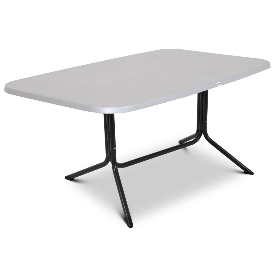 Stół ogrodowy składany avenue 155x90 cm : kolor - antracyt/inox