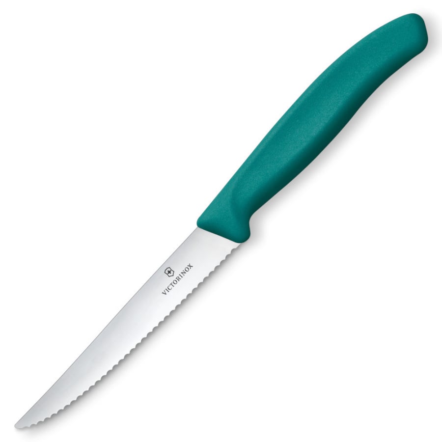VICTORINOX - Swiss Classic - Nóż do steków i pizzy - 11 cm - Zielony