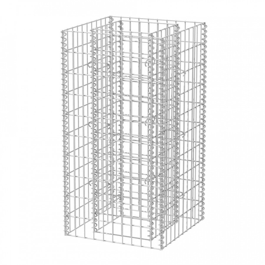 Donica gabionowa ze stali, 50x50x100 cm