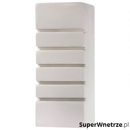 Kinkiet ceramiczny 25x10,5x10,5cm Sollux Lighting Samir biały