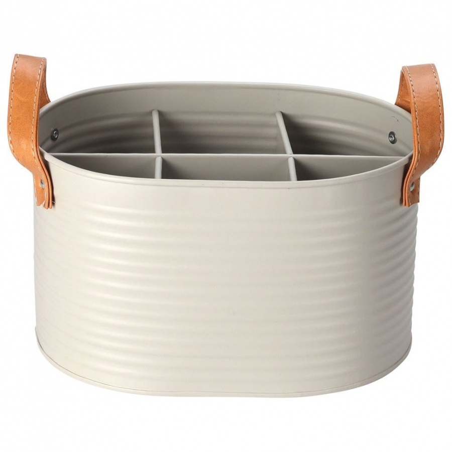 Skrzynka na butelki metalowa szara