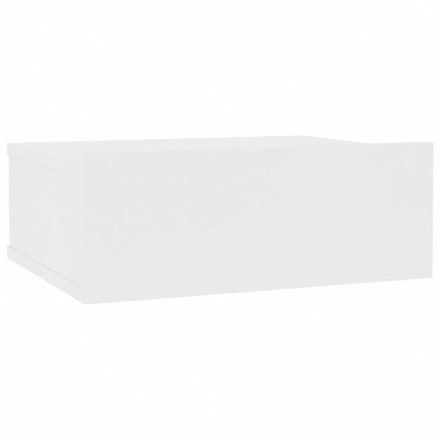 Wisząca szafka nocna, biała, 40x30x15 cm