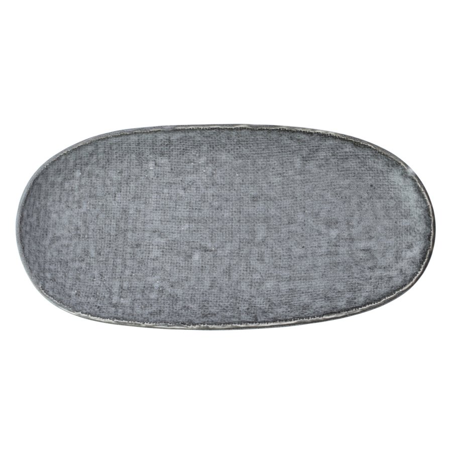 Len półmisek owalny śr. 32 cm