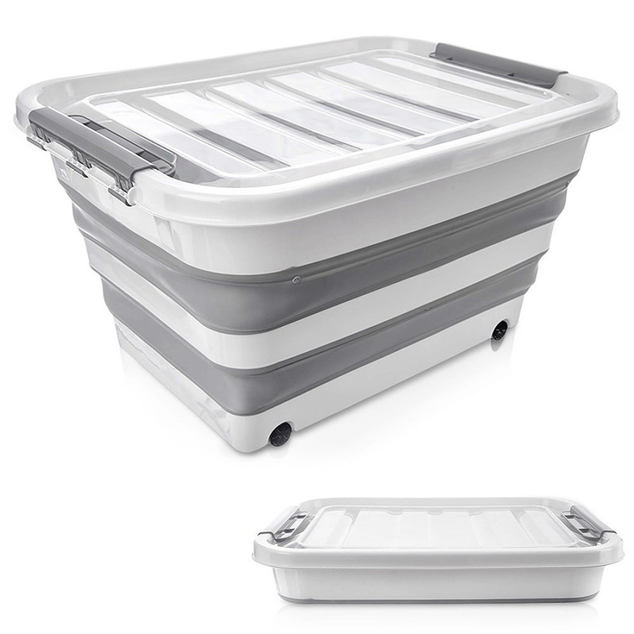 Pojemnik do przechowywania na kółkach składany kemp 30 l