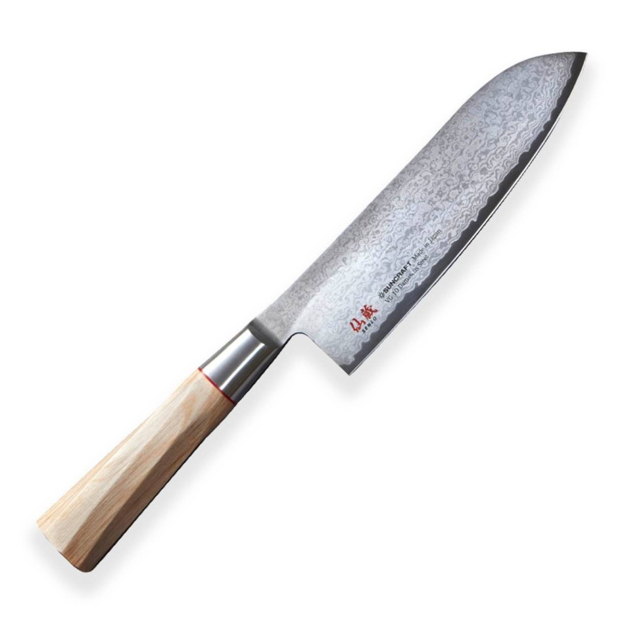 Nóż kuchenny Suncraft SENZO TWISTED OCTAGON Santoku 167 mm [TO-04]
