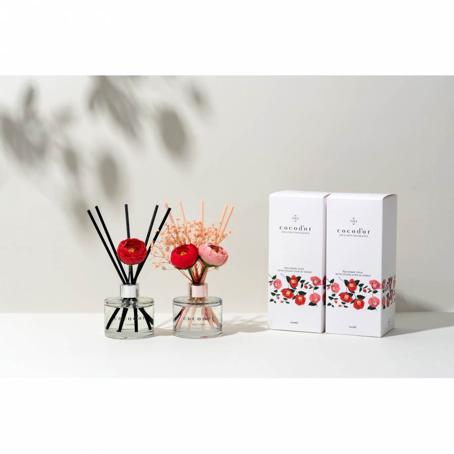 Dyfuzor zapachowy z patyczkami camellia 120 ml lovely peony pdi30431
