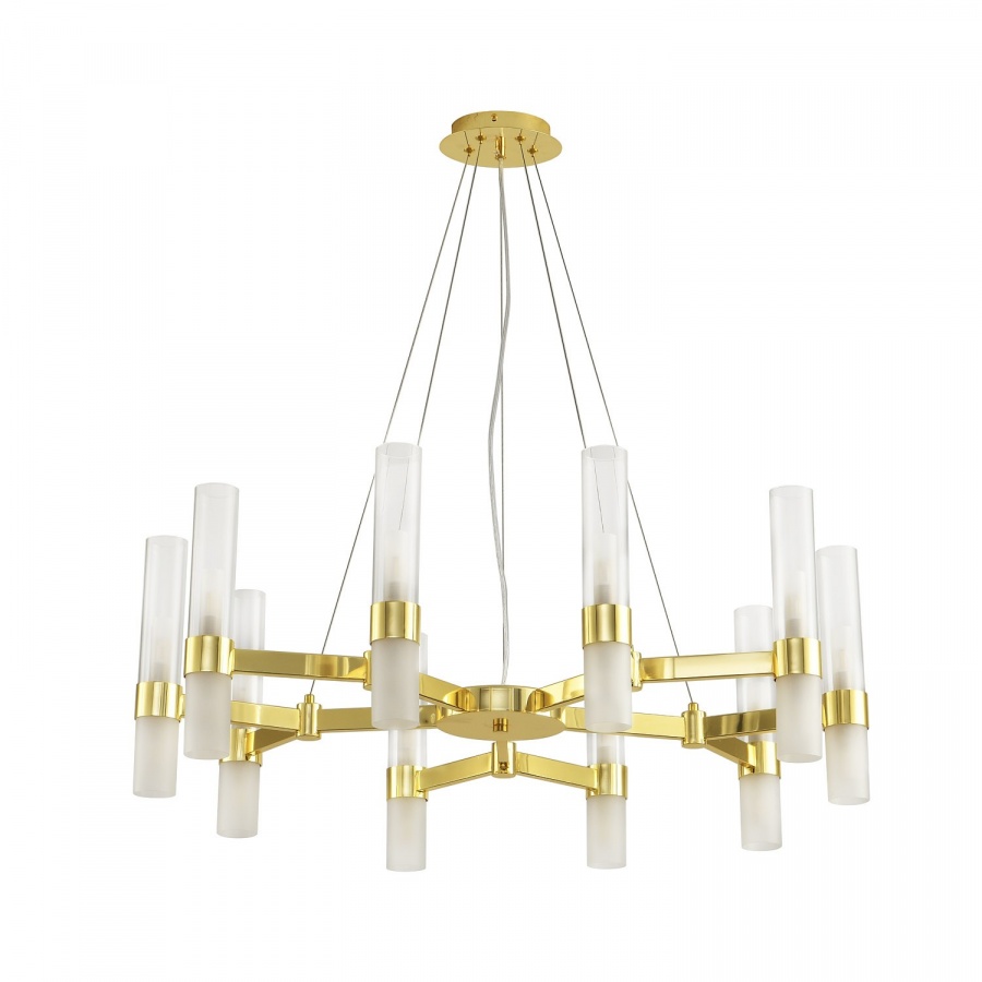 Lampa wisząca candela-10 złota 85 cm