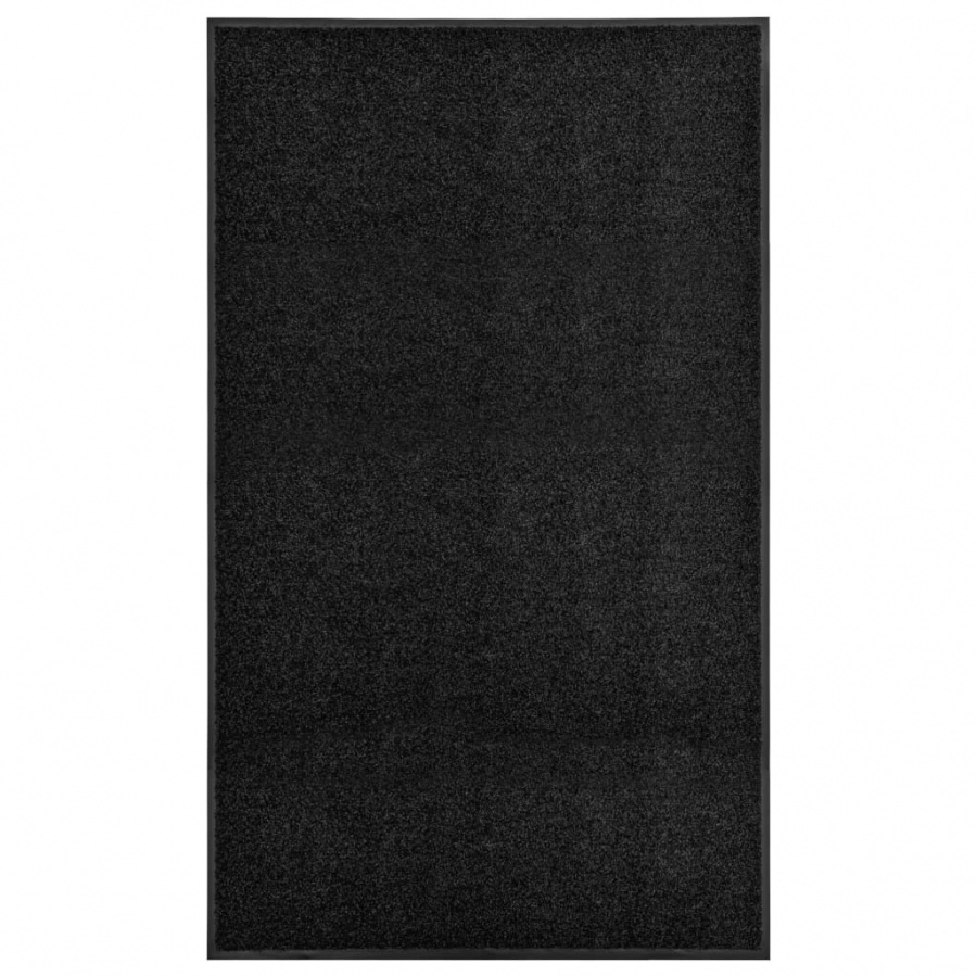 Wycieraczka z możliwością prania, czarna, 90 x 150 cm