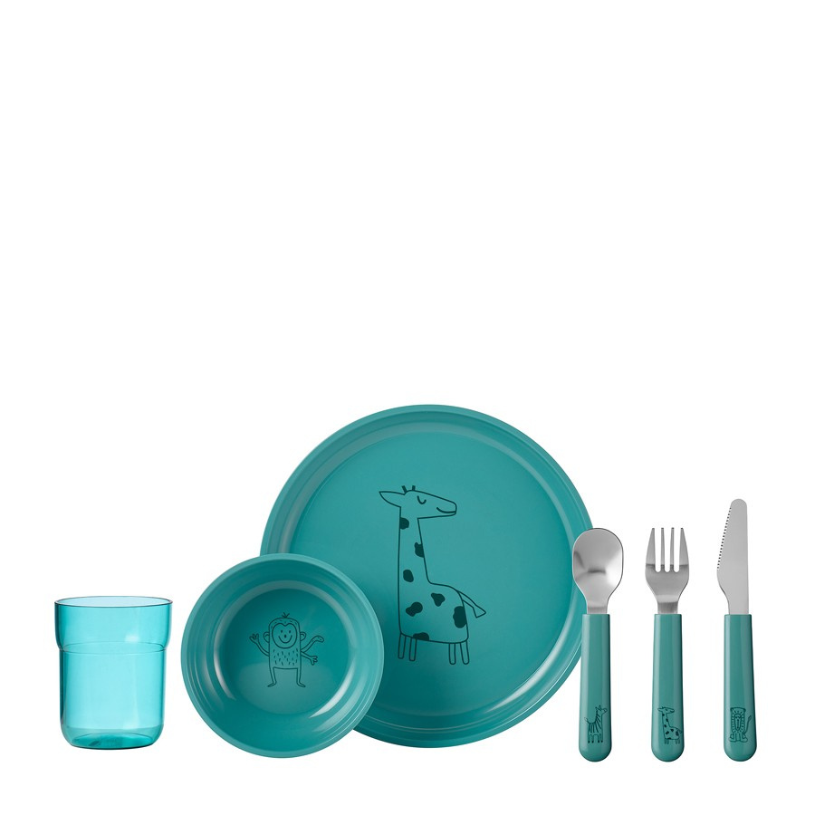 Zestaw obiadowy dziecięcy 6-szt. Mio Deep Turquoise 108041012400