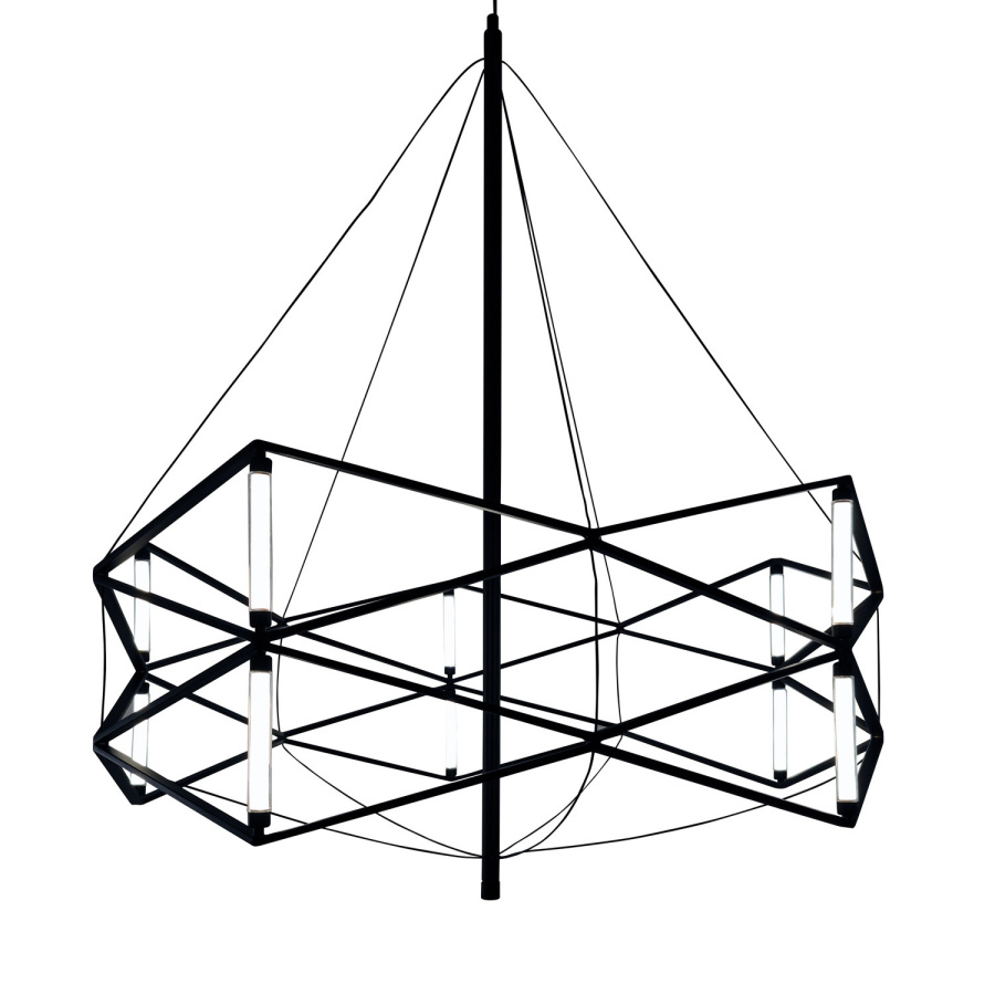 Lampa wisząca space led czarna 60 cm