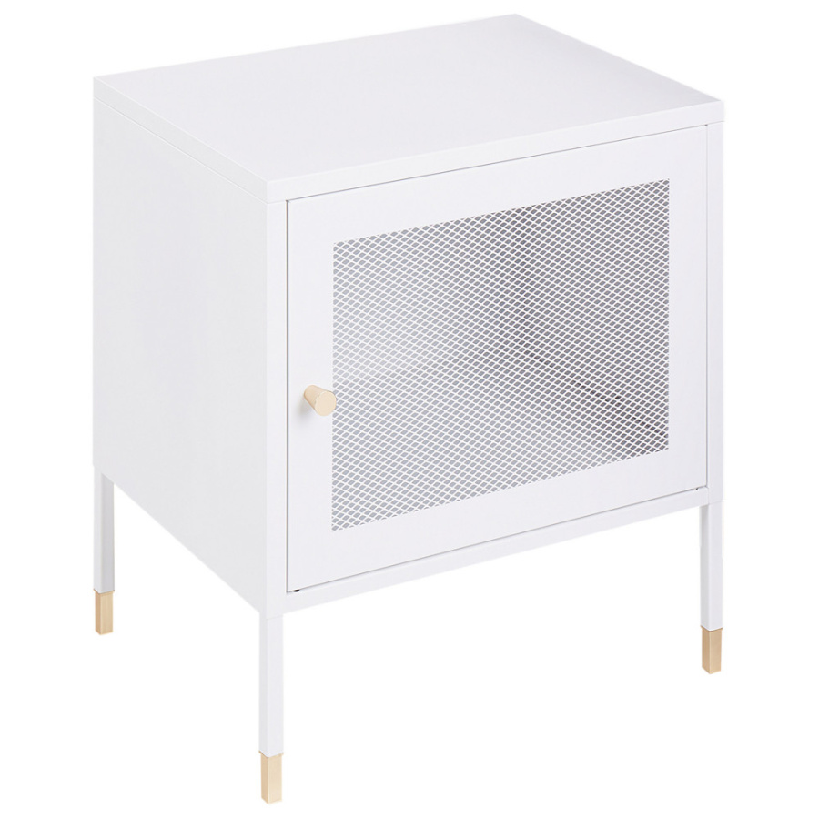 Szafka nocna ossett metal biały