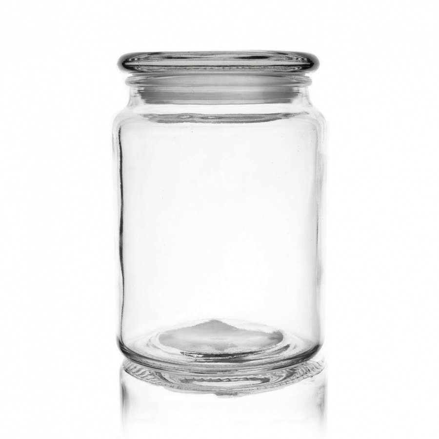 Pojemnik szklany kuchenny, słój, słoik, 0,75 l, retro