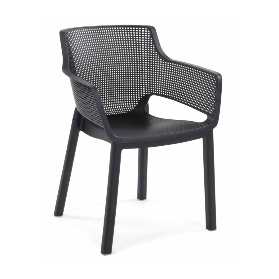Krzesło ogrodowe elisa : kolor - grafit