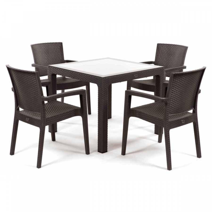 Zestaw restauracyjny ZENITH 4+1 Glass : Kolor - brown