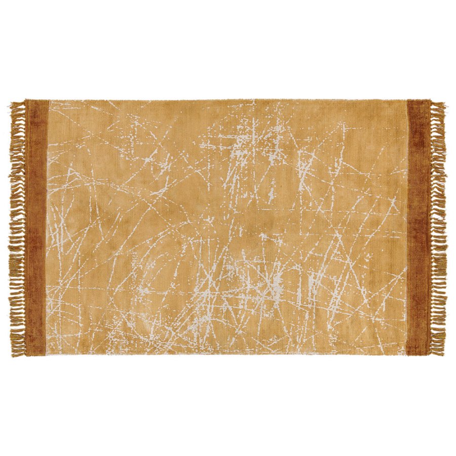 Dywan z wiskozy 140 x 200 cm pomarańczowy hanli