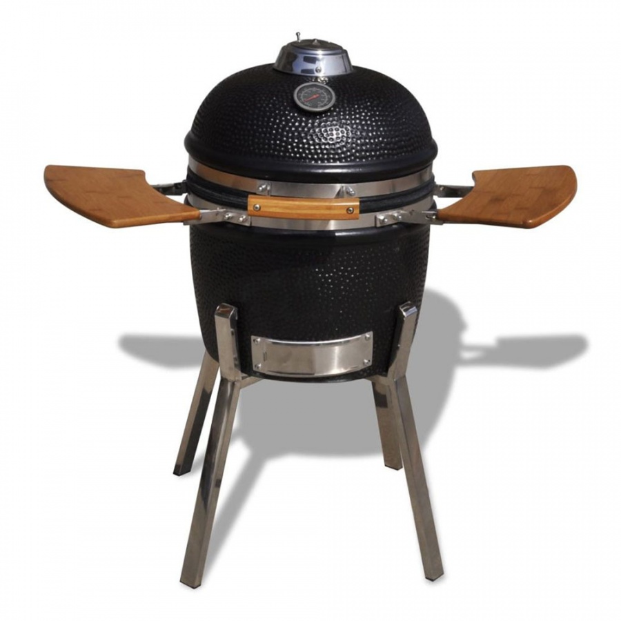 Ceramiczny grill Kamado z wędzarnią, 81 cm