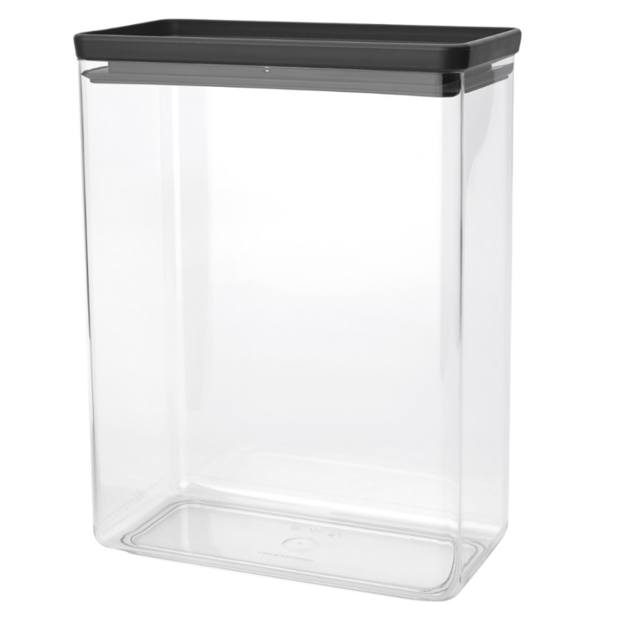 Brabantia 229985 - tasty+ - prostokątny pojemnik kuchenny - 5,4 l - dark grey