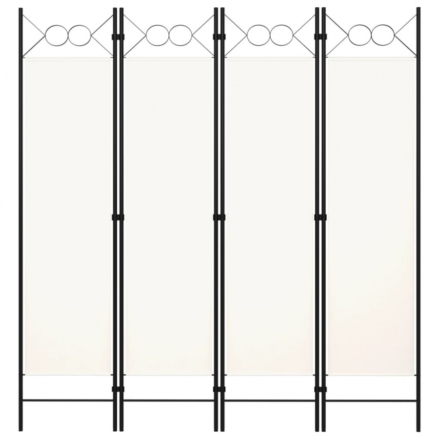 Parawan 4-panelowy, biały, 160 x 180 cm