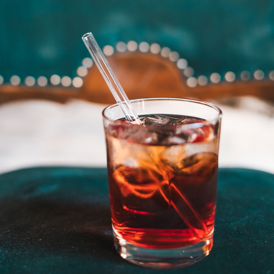 Słomki szklane transparent 15cm zestaw 6 sztuk ze szczoteczką 26582