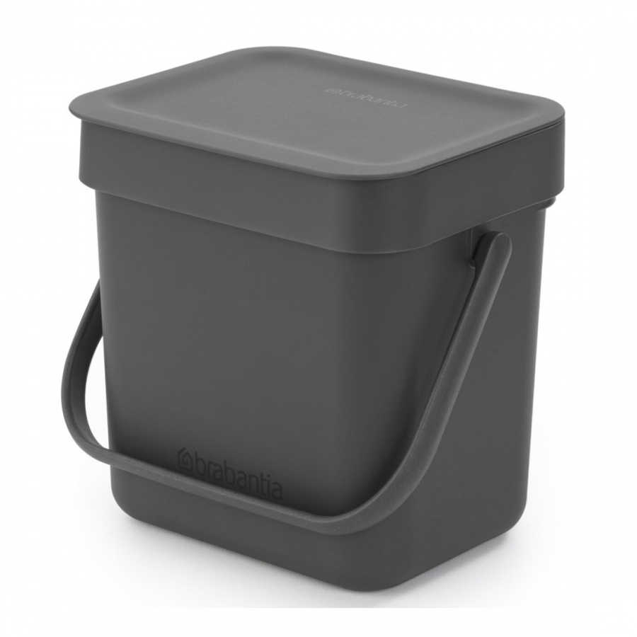 Kosz kuchenny na odpadki 3l Sort & Go szary 209888