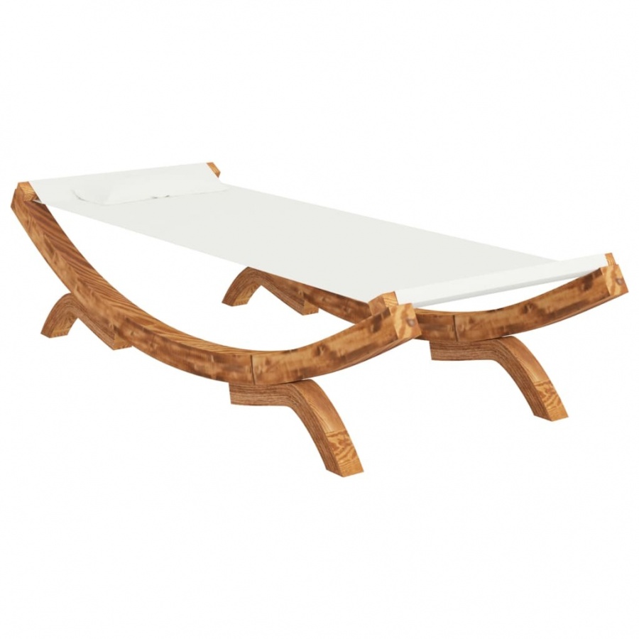 Hamak, 100 x 188,5 x 44 cm, lite drewno świerkowe, kremowy