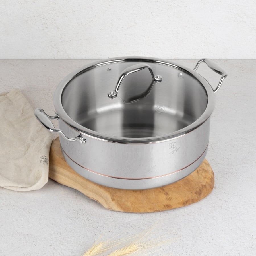 Garnek z pokrywką 28 cm Copper Touch Collection BerlingerHaus BH-8816