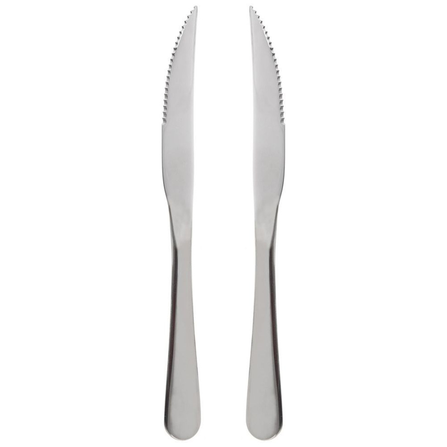 Noże do steków i burgerów stalowe 2 szt.