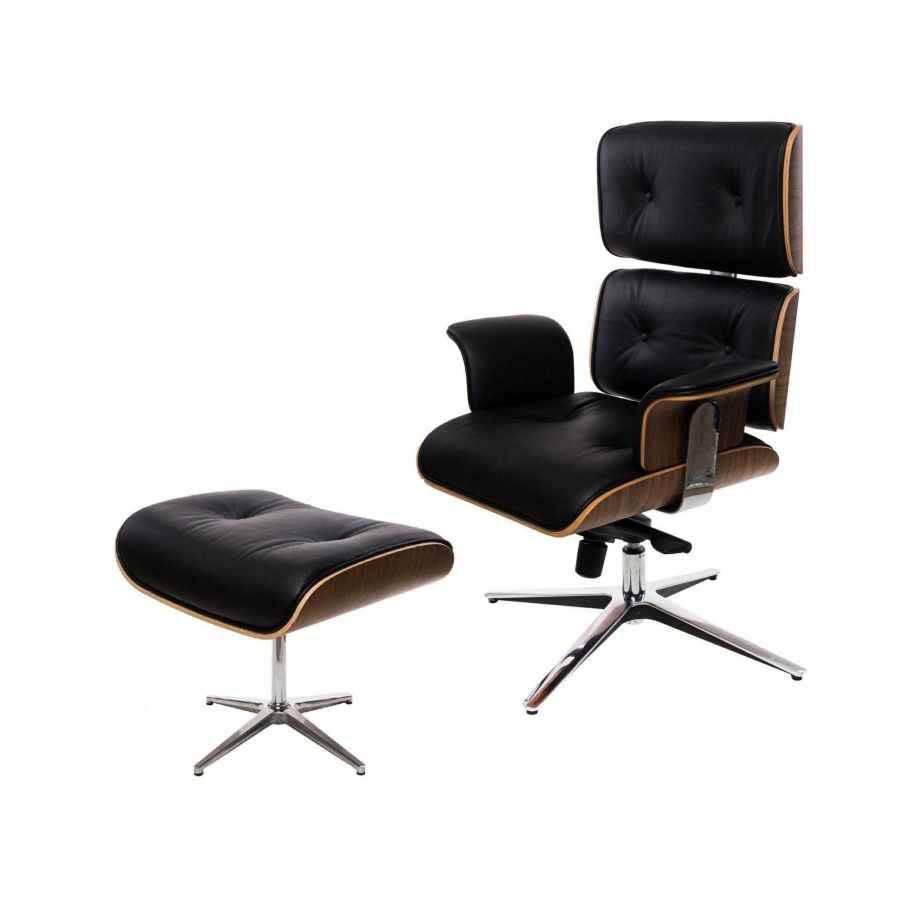 Fotel biurowy VIP Exclusive Home z podnóżkiem