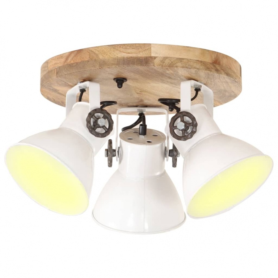 Industrialna lampa sufitowa, 25 W, biała, 42x27 cm, E27