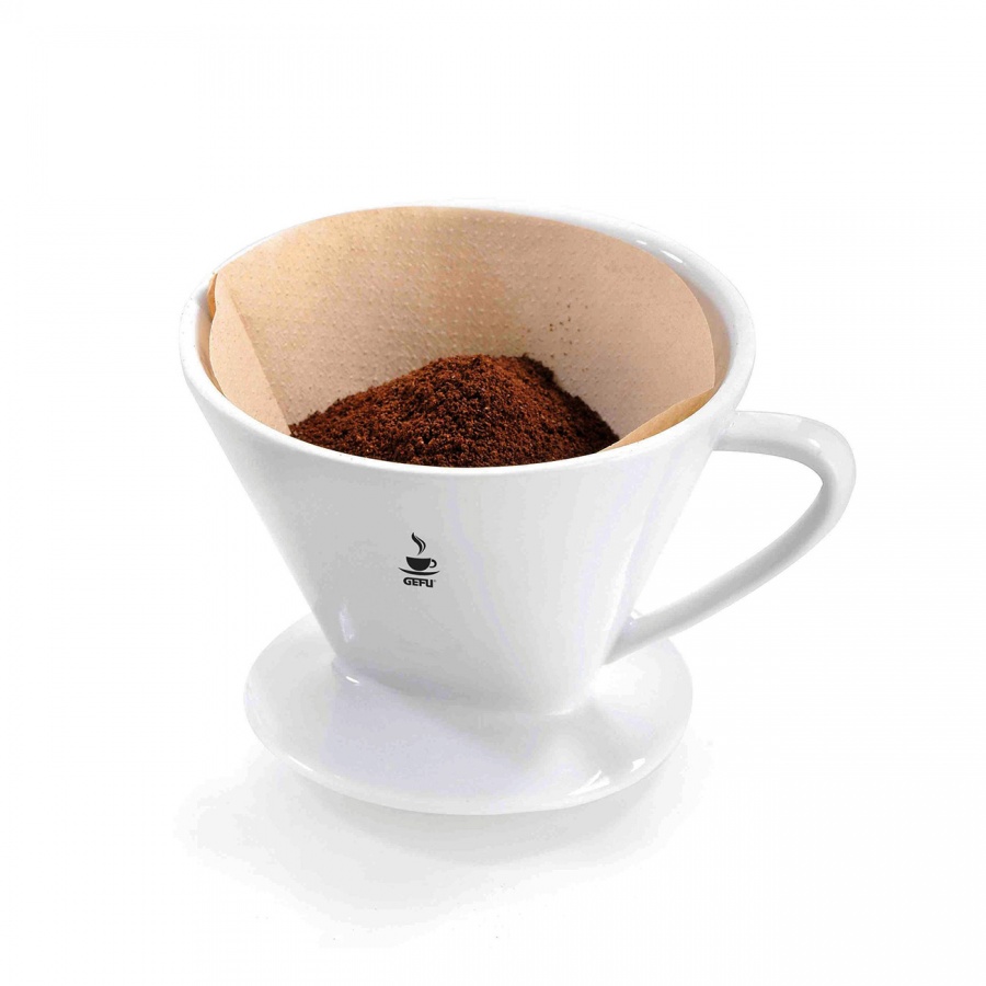 Filtr porcelanowy rozmiar 2 do kawy Gefu Sandro biały