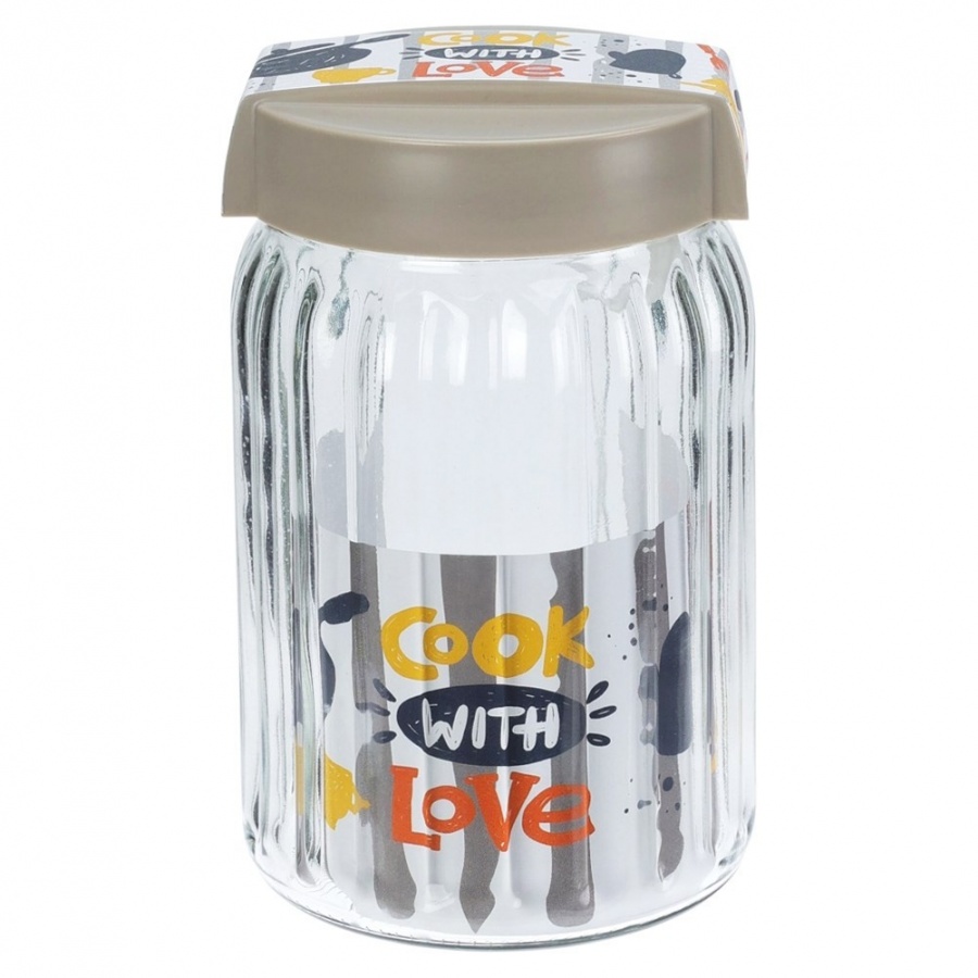 Pojemnik na produkty sypkie szklany 1,3 l