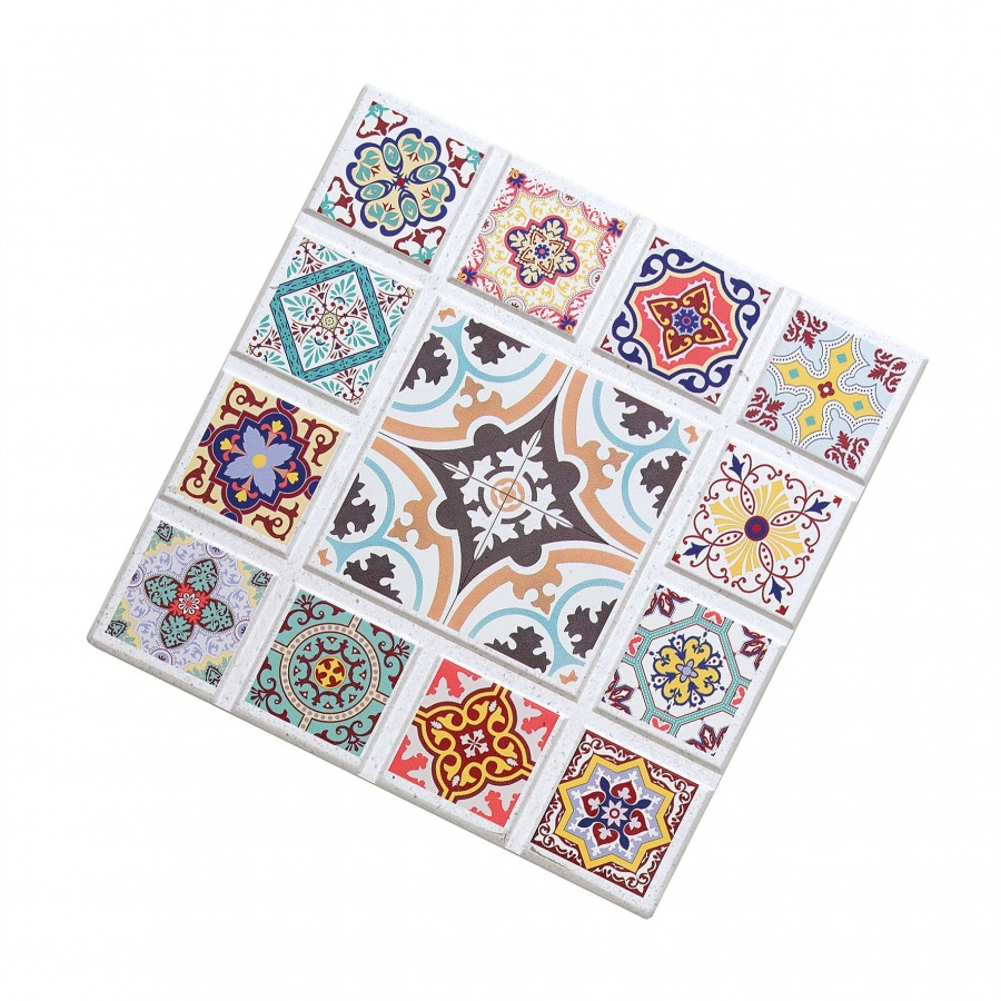 Podkładka pod gorące naczynia, ceramika/korek, 20 x 20 cm, gwiazda