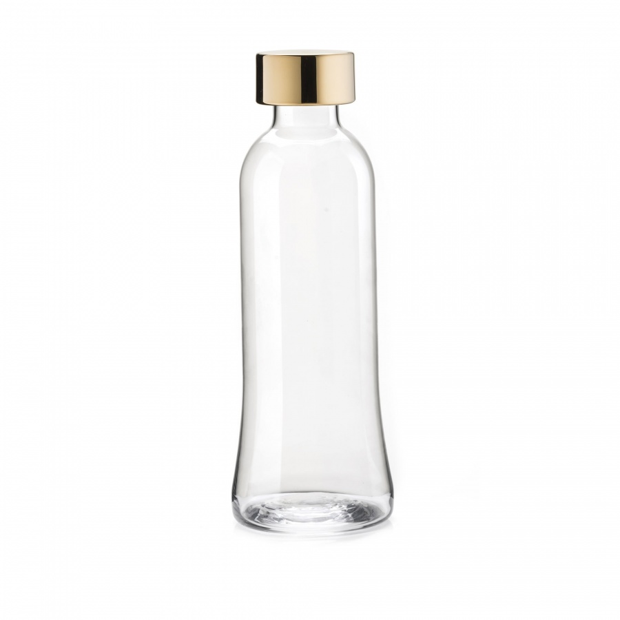 Szklana butelka 1l złoto