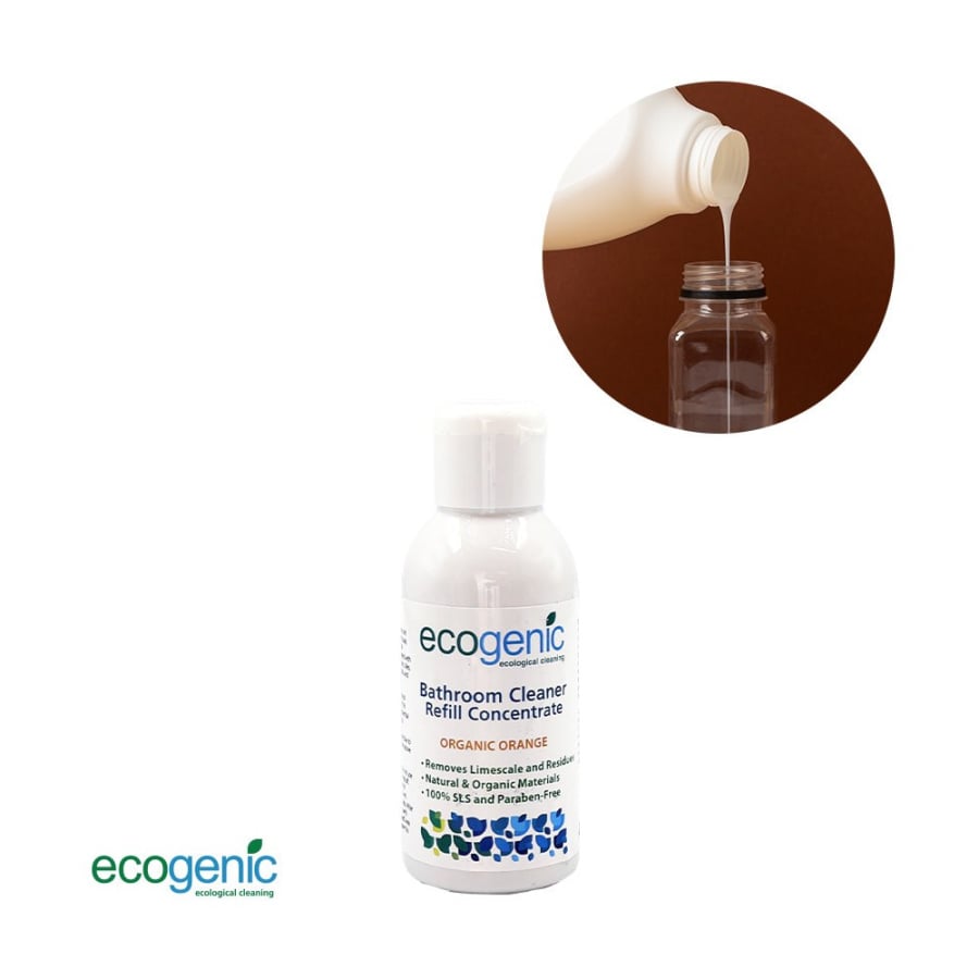 Ecogenic, Refill płynu do czyszczenia powierzchni łazienkowych, Pomarańcza, 100 ml