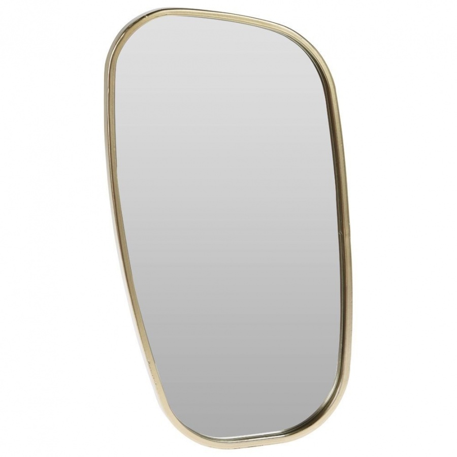 Lustro ścienne złote 19,5x35 cm