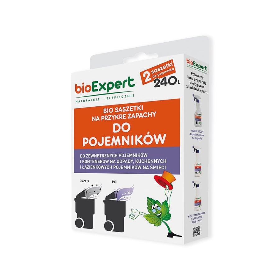 BioExpert, BIO Saszetki na brzydkie zapachy do pojemników, 2 szt.