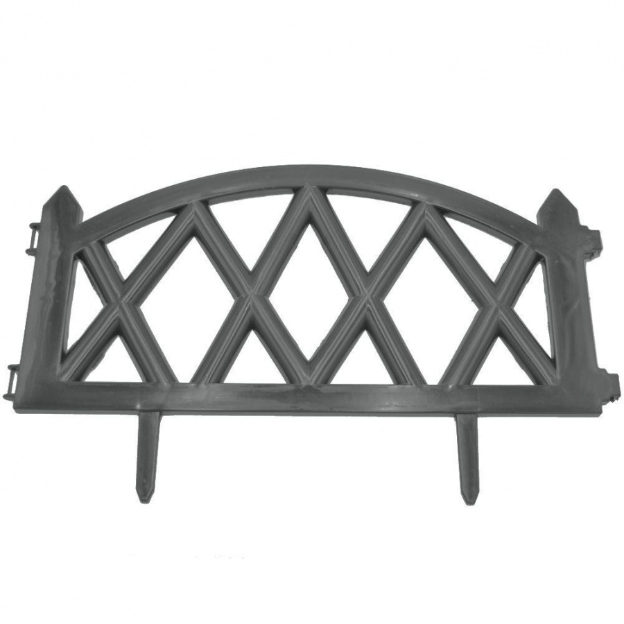 Płotek ogrodowy palisada obrzeże grafitowy 49x30 cm