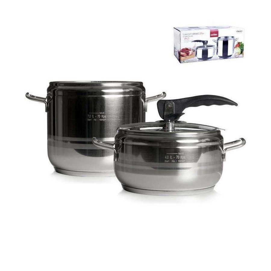 Szybkowar, garnek stalowy, indukcja, PROFI duo, 4+7 l
