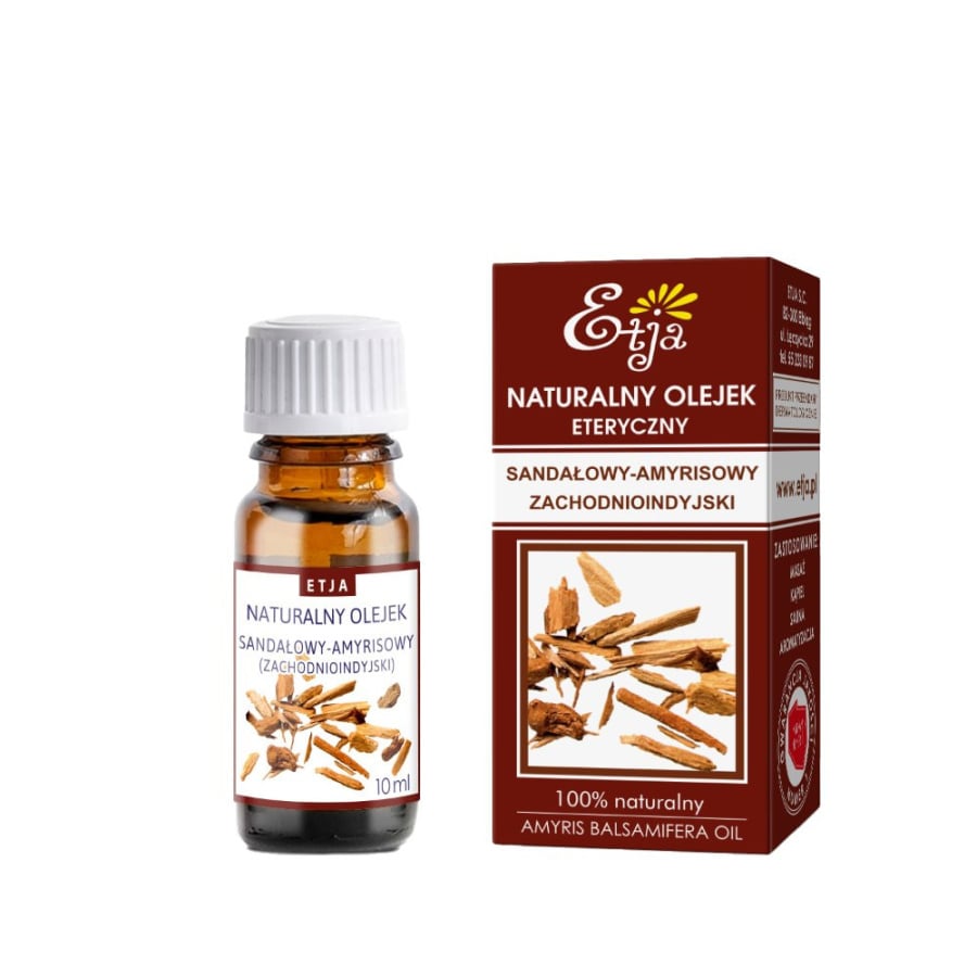 Etja, Olejek Eteryczny Sandałowy Zachodnioindyjski, 10 ml