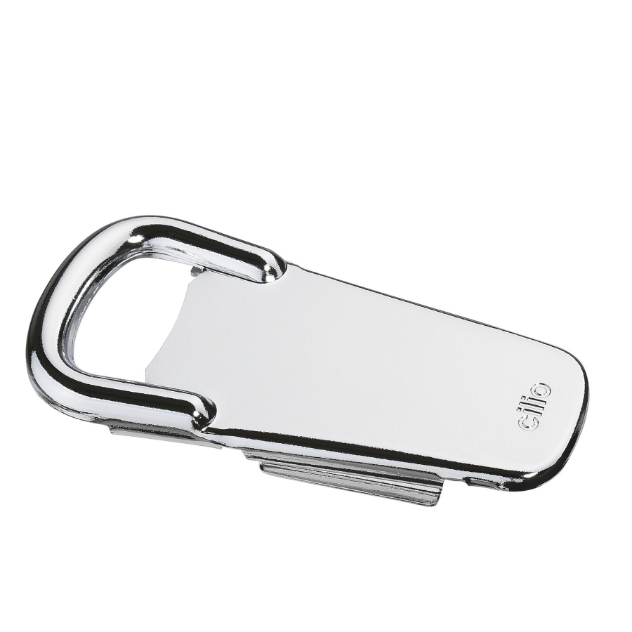 Otwieracz do butelek, chromowany metal, 8,5 cm
