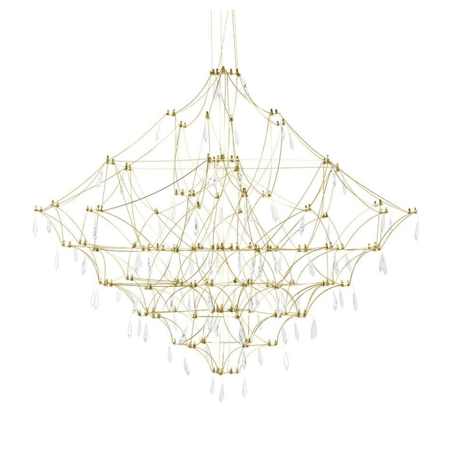 Lampa wisząca constelation 120 gold - led, stal szczotkowana