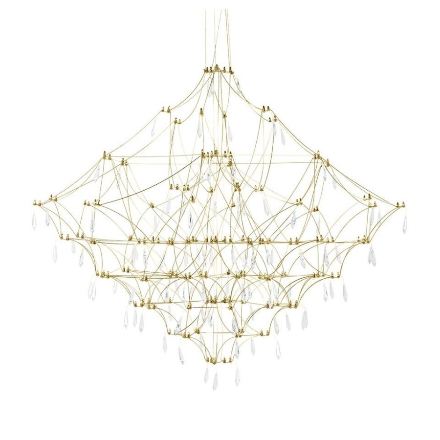 Lampa wisząca constelation 120 gold - led, stal szczotkowana