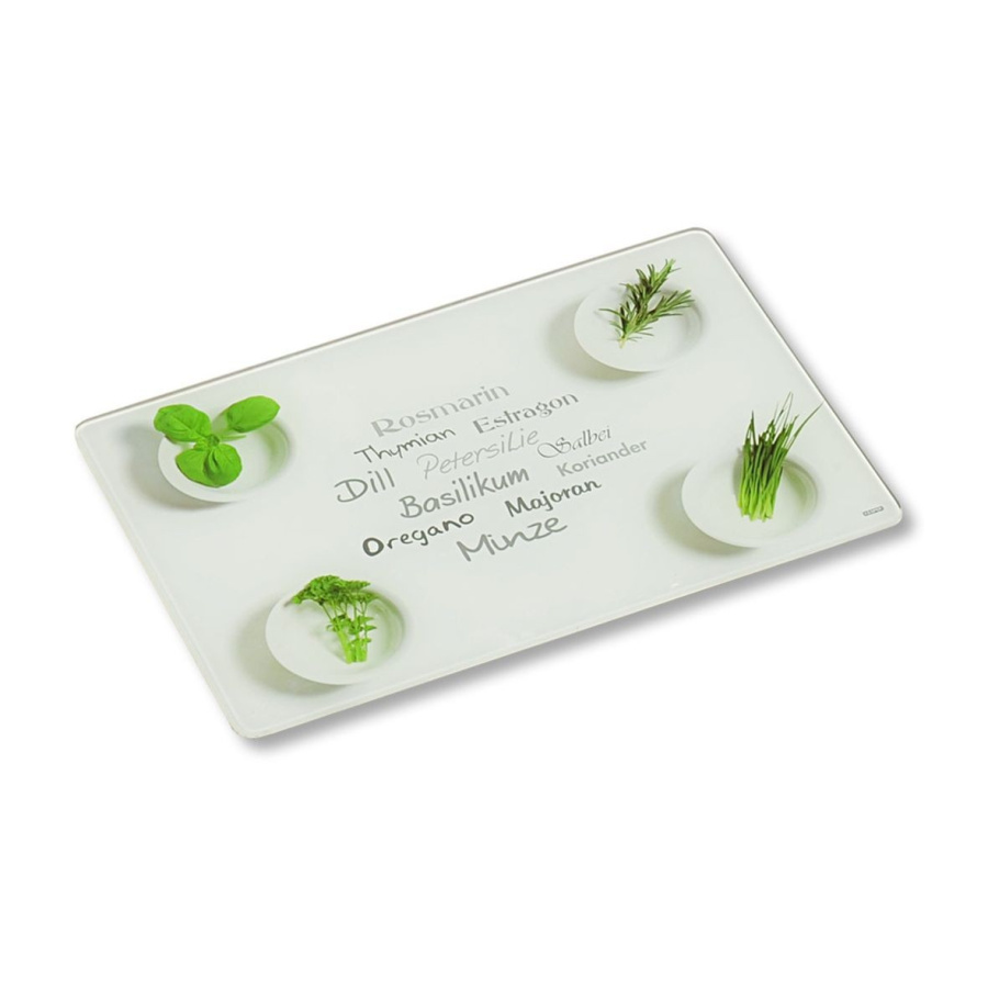 Kesper płyta szklana do krojenia deska esg zioła 30x20x0,7 cm