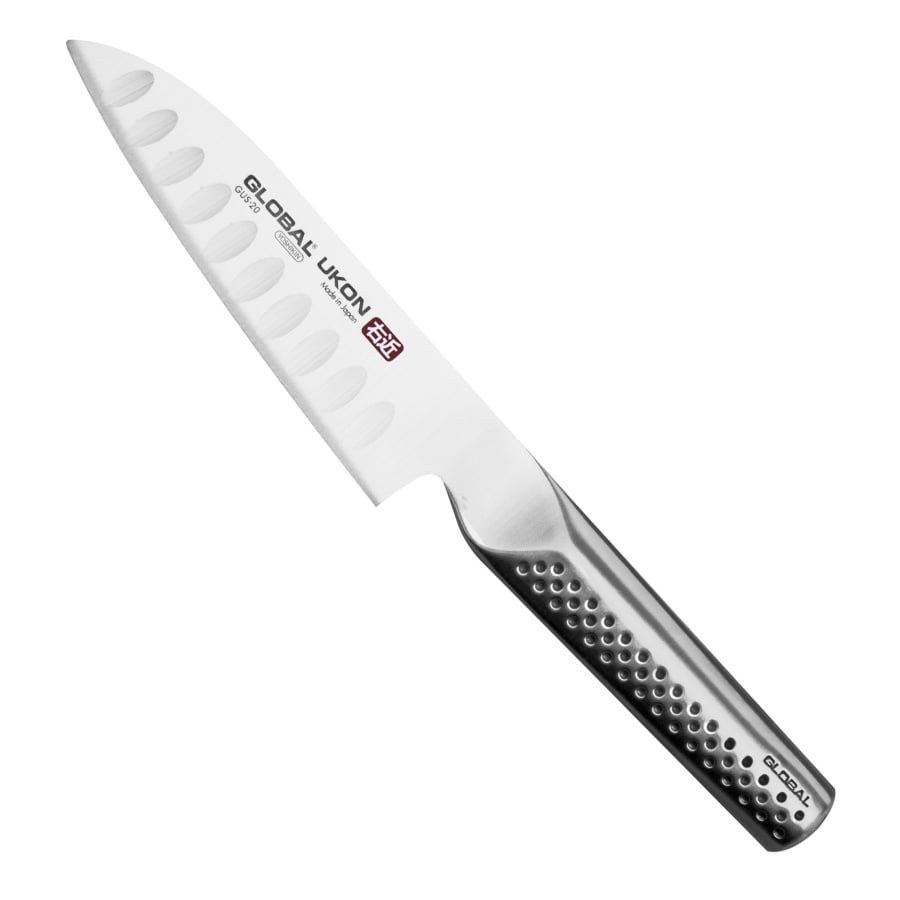 Global ukon nóż santoku żłobiony 14 cm