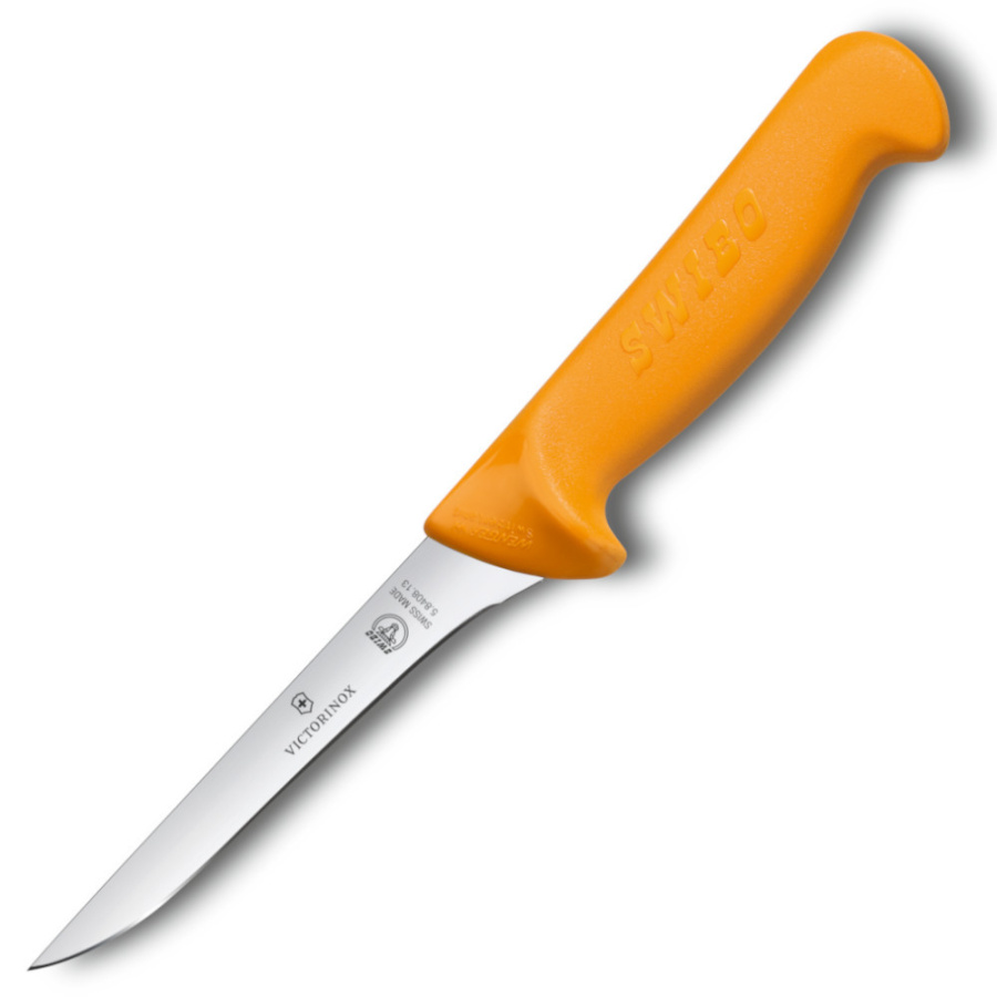 Victorinox - swibo - nóż trybownik - gładkie ostrze - 13 cm - pomarańczowy