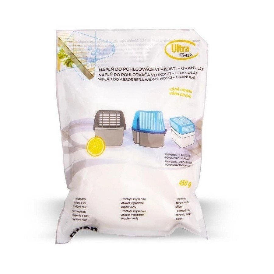 Wkład do pochłaniacza wilgoci cytrynowy granulki ultra fresh 450g